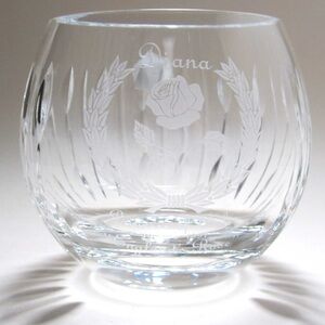 Stuart Crystal Diana Princess of Wales Commemorative Votive Candle RoseBowl